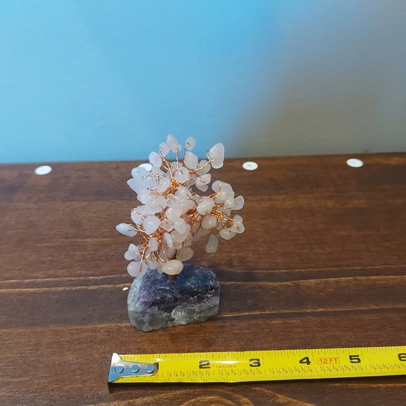 🔥 Sale 🔥 Rose Quartz on Fluorite Gemstone Tree - Final Price - Picture 5 of 7